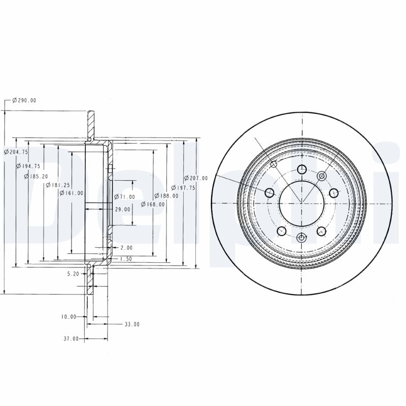 Disc frana BG2573 DELPHI