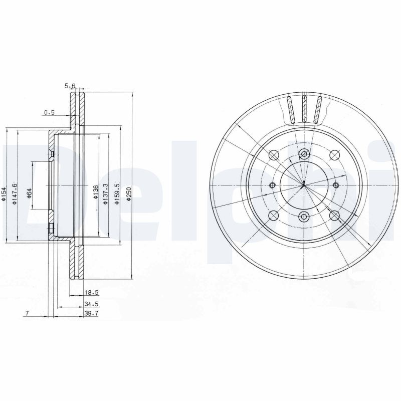 Disc frana BG2583 DELPHI