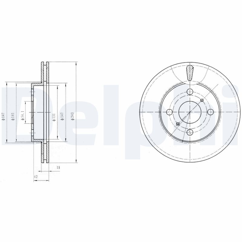 Disc frana BG2588 DELPHI