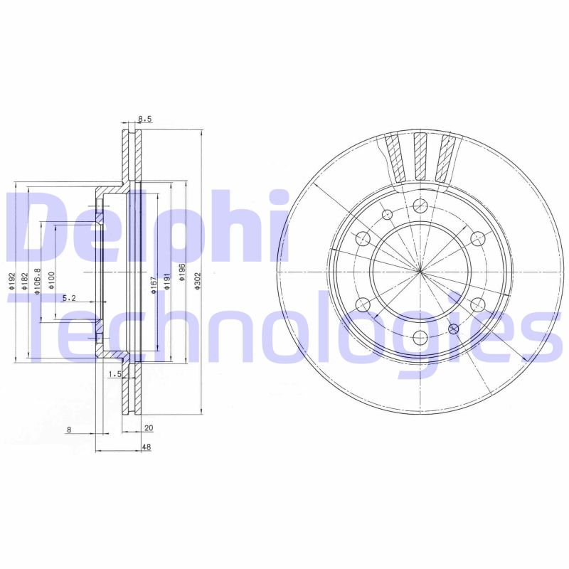 Disc frana BG2591 DELPHI