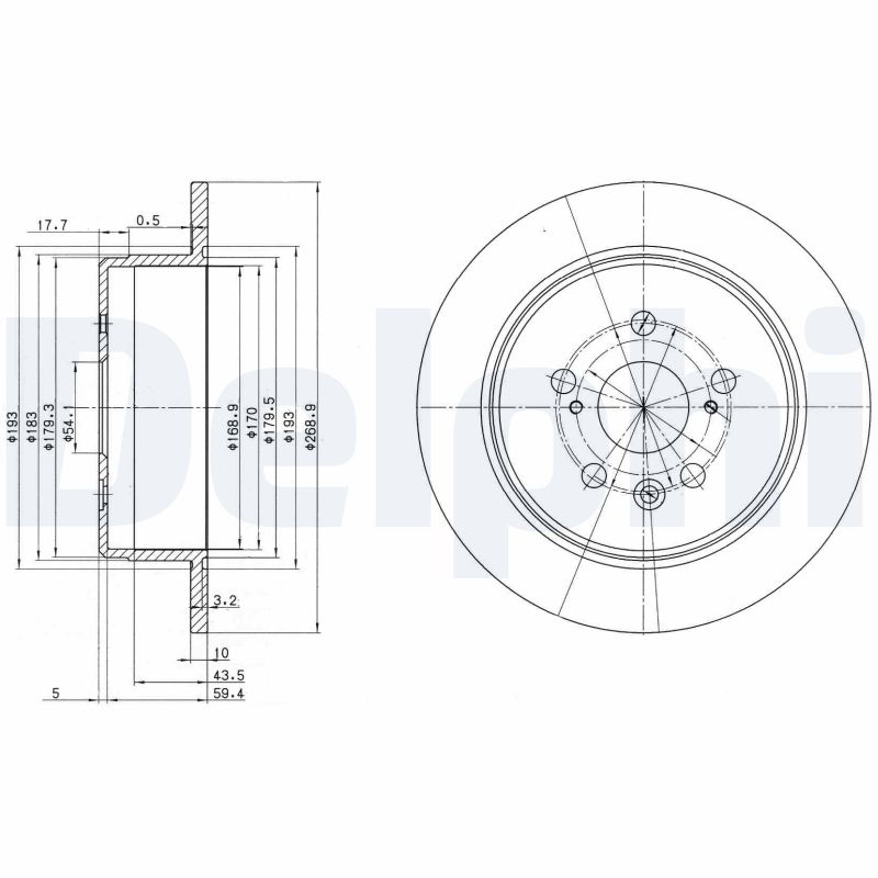 Disc frana BG2594 DELPHI
