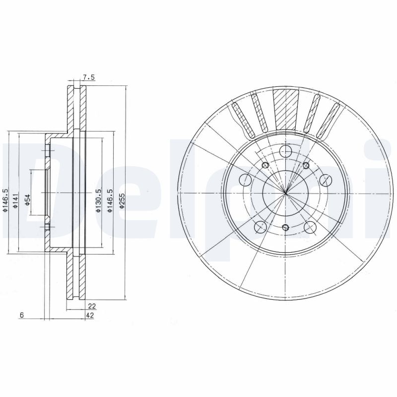 Disc frana BG2596 DELPHI