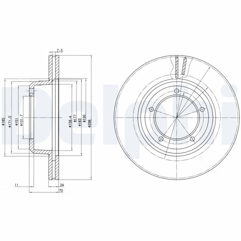 Disc frana BG2612C DELPHI