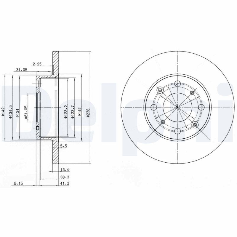 Disc frana BG2616 DELPHI
