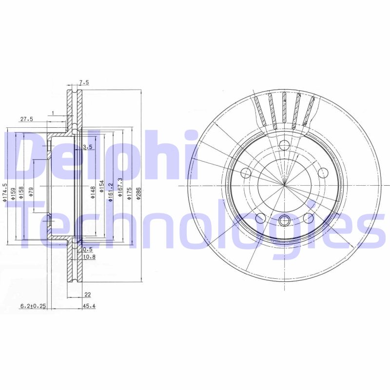 Disc frana BG2623C DELPHI