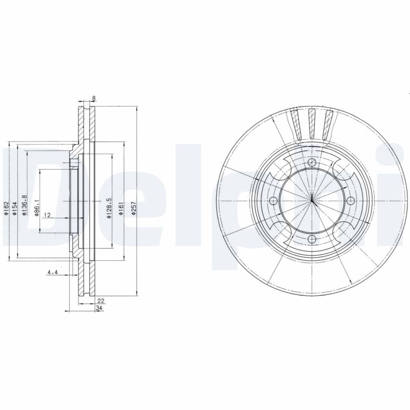 Disc frana BG2628 DELPHI
