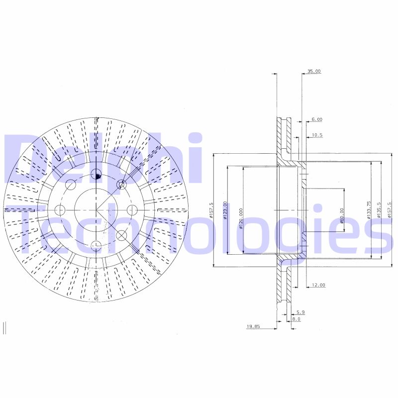 Disc frana BG2636 DELPHI