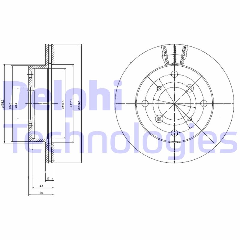 Disc frana BG2645 DELPHI