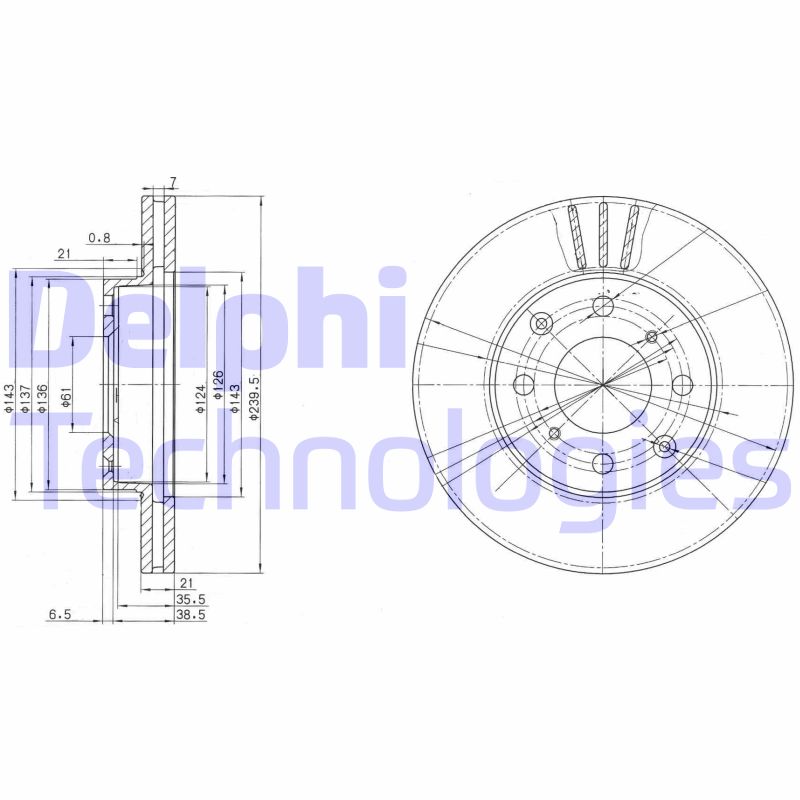 Disc frana BG2673 DELPHI