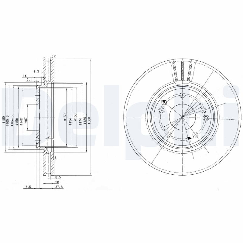 Disc frana BG2675 DELPHI