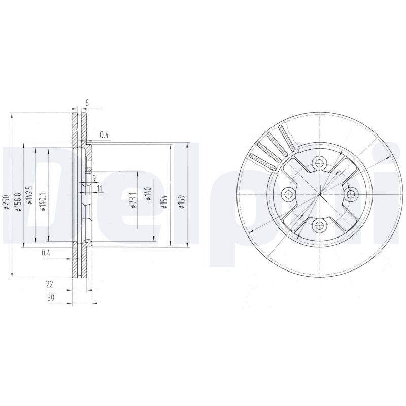 Disc frana BG2685 DELPHI