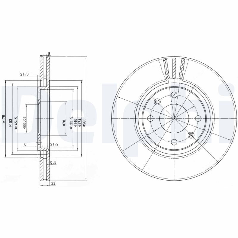 Disc frana BG2690 DELPHI