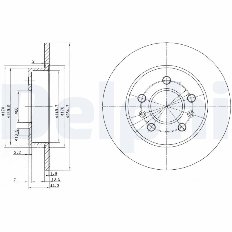 Disc frana BG2696 DELPHI