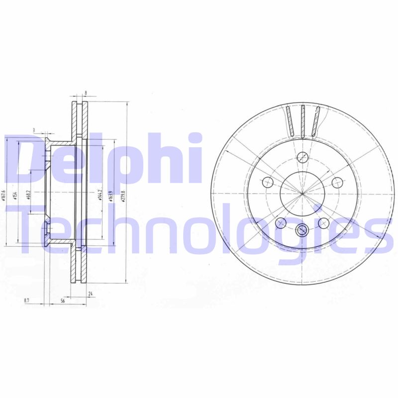 Disc frana BG2717 DELPHI