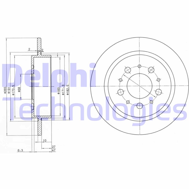 Disc frana BG2718 DELPHI