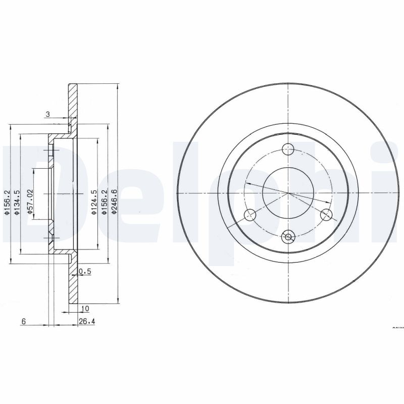 Disc frana BG2724 DELPHI