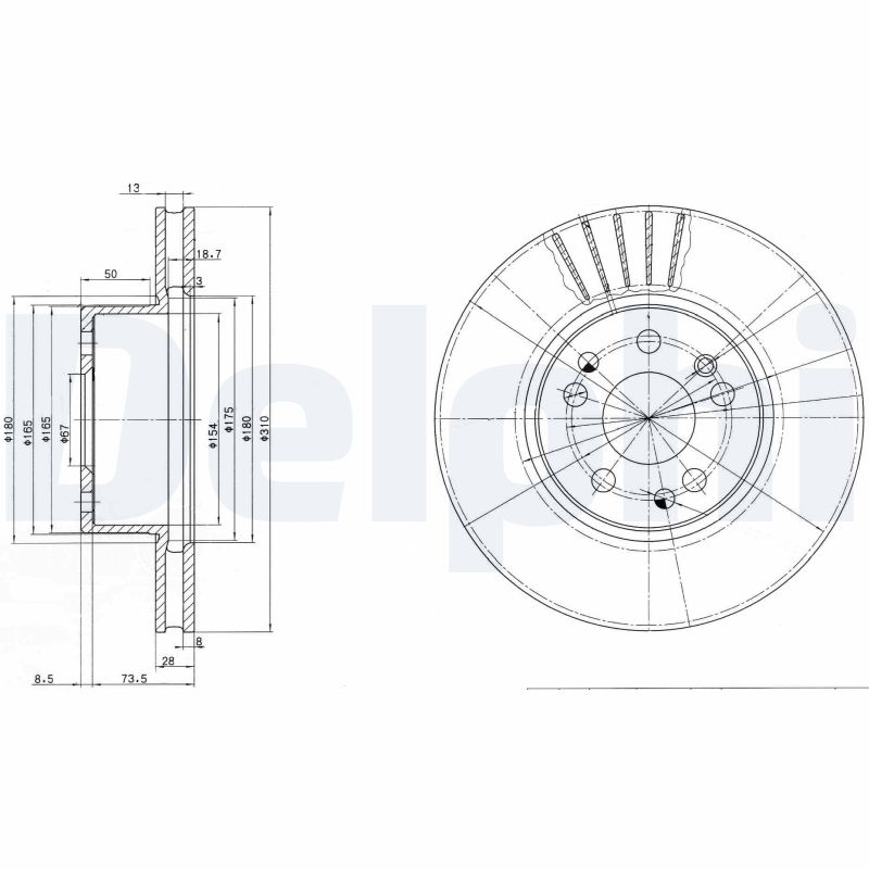 Disc frana BG2737 DELPHI