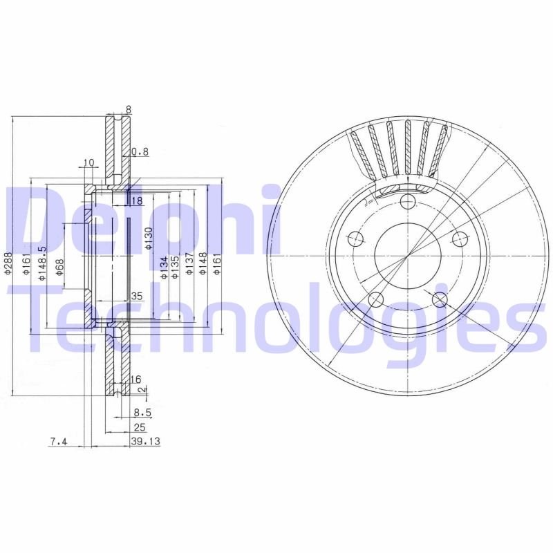 Disc frana BG2745 DELPHI