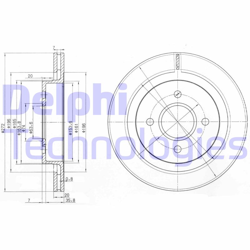 Disc frana BG2758 DELPHI