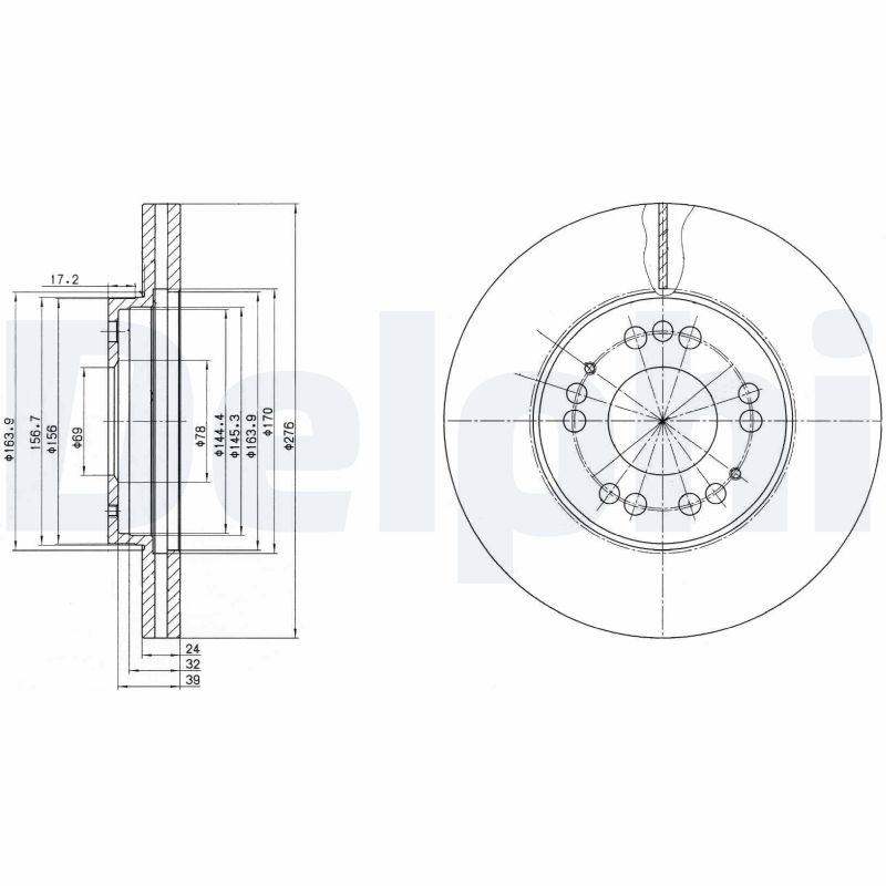 Disc frana BG2765 DELPHI