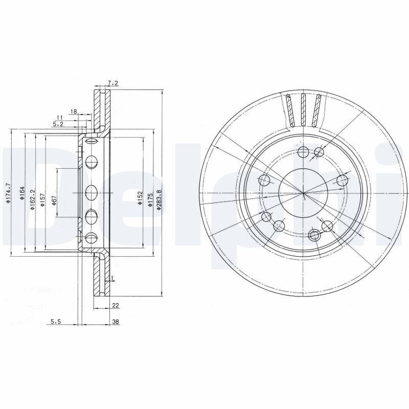 Disc frana BG2771 DELPHI