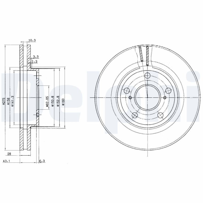 Disc frana BG2782 DELPHI