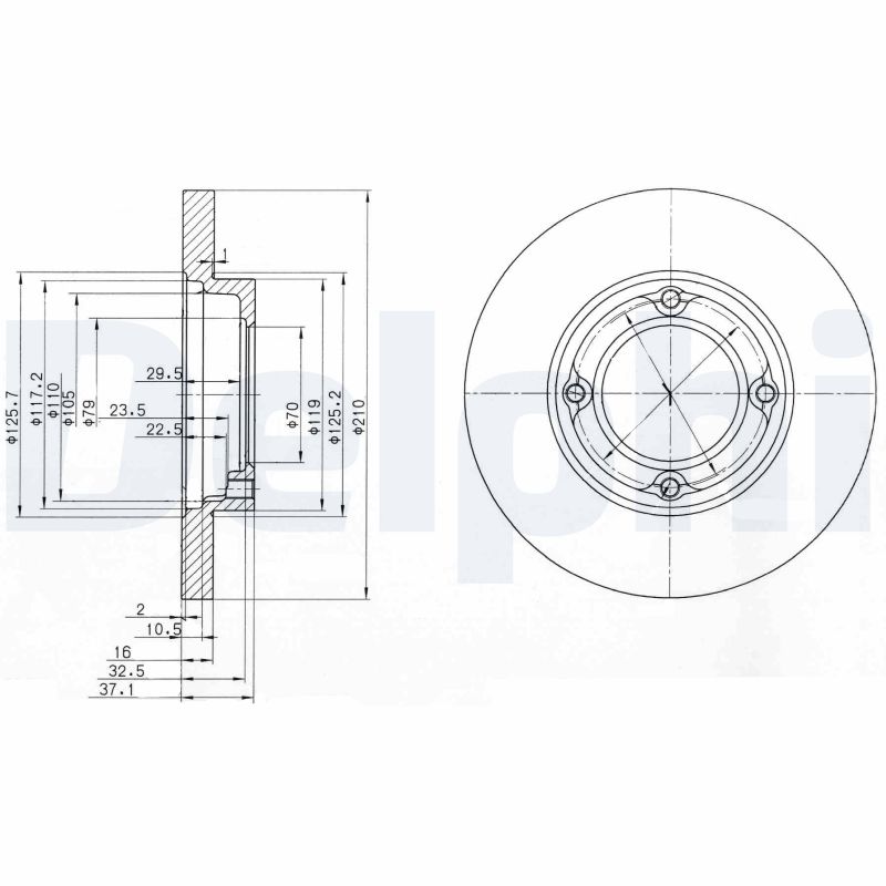 Disc frana BG2797 DELPHI