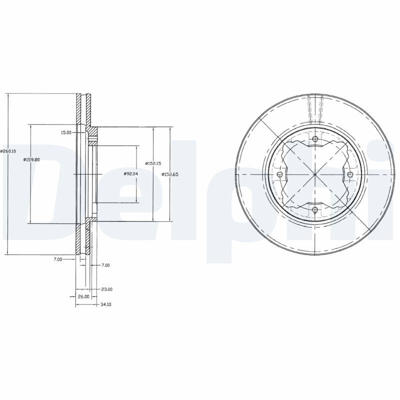 Disc frana BG2798 DELPHI