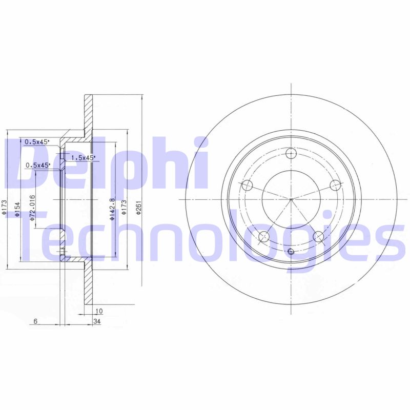 Disc frana BG2806 DELPHI