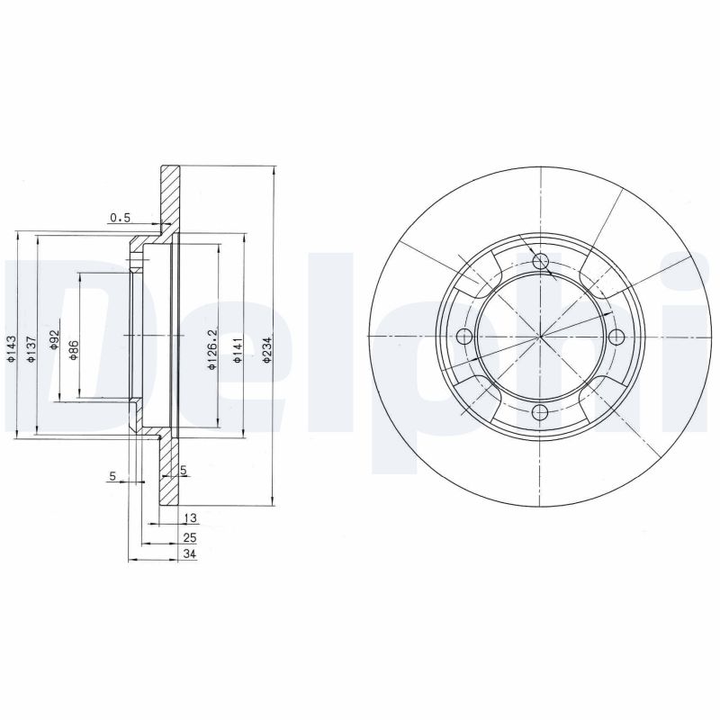 Disc frana BG2807 DELPHI