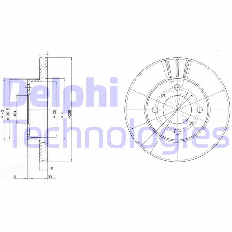 Disc frana BG2810 DELPHI