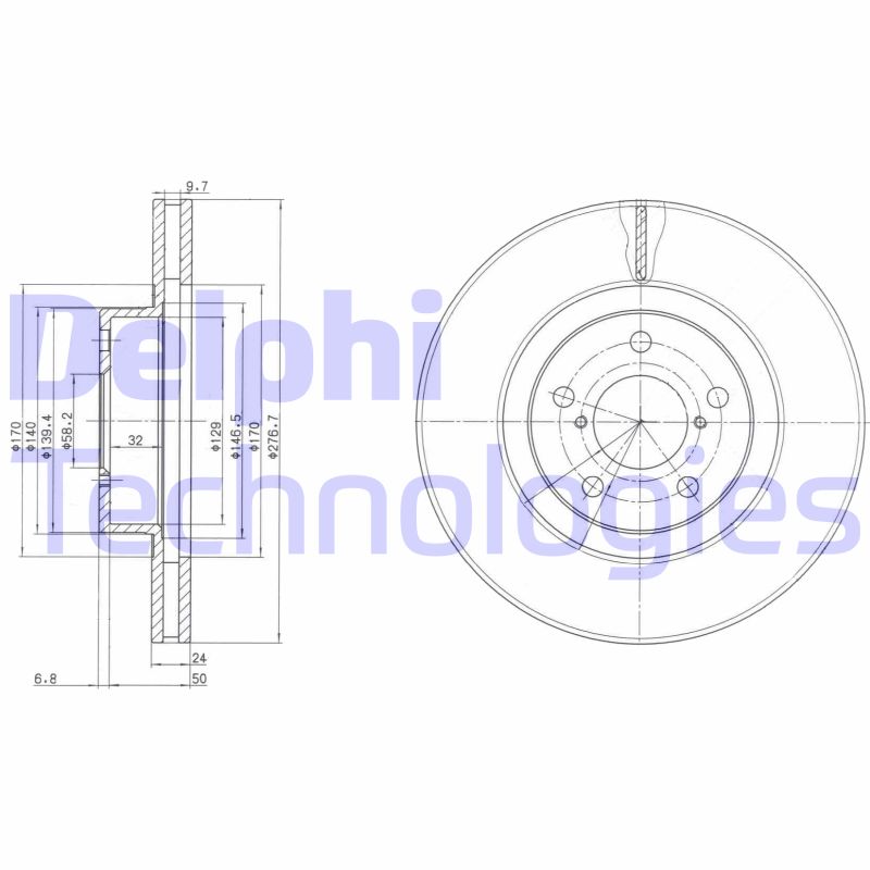 Disc frana BG2827C DELPHI