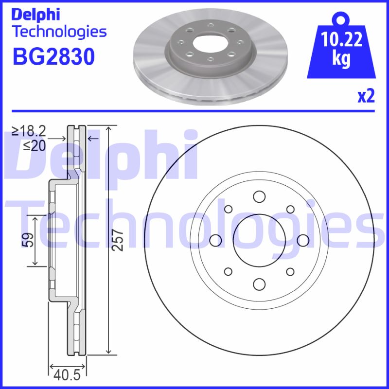 Disc frana BG2830 DELPHI