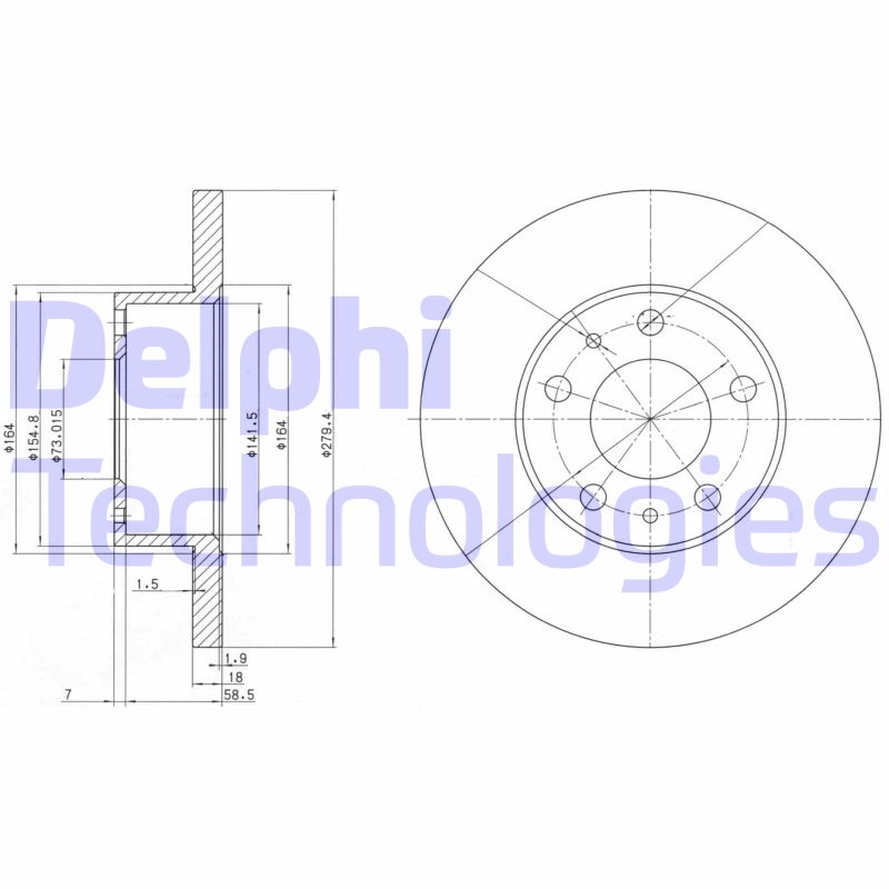 Disc frana BG2845 DELPHI