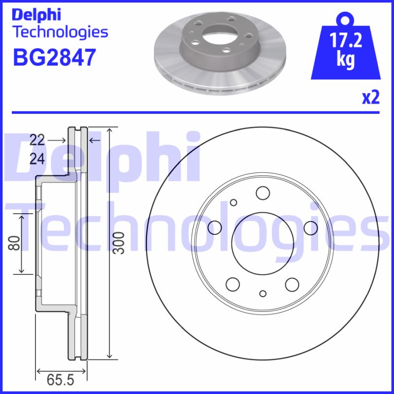 Disc frana BG2847 DELPHI