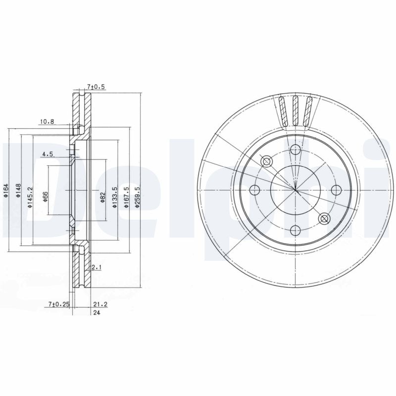 Disc frana BG2871 DELPHI