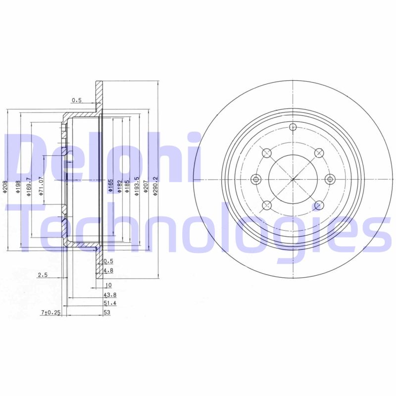 Disc frana BG2873 DELPHI