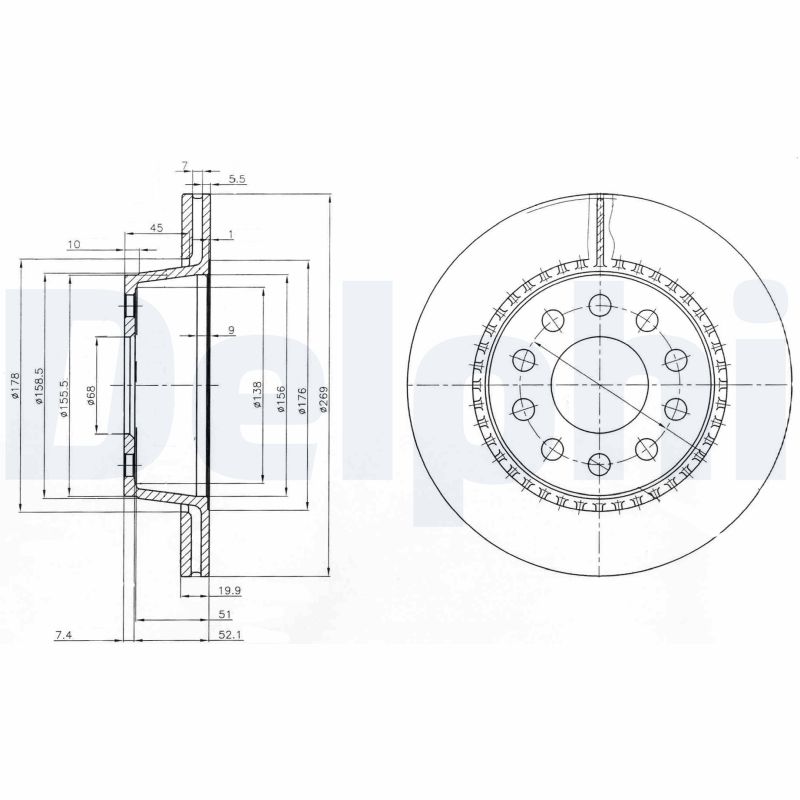 Disc frana BG3029 DELPHI