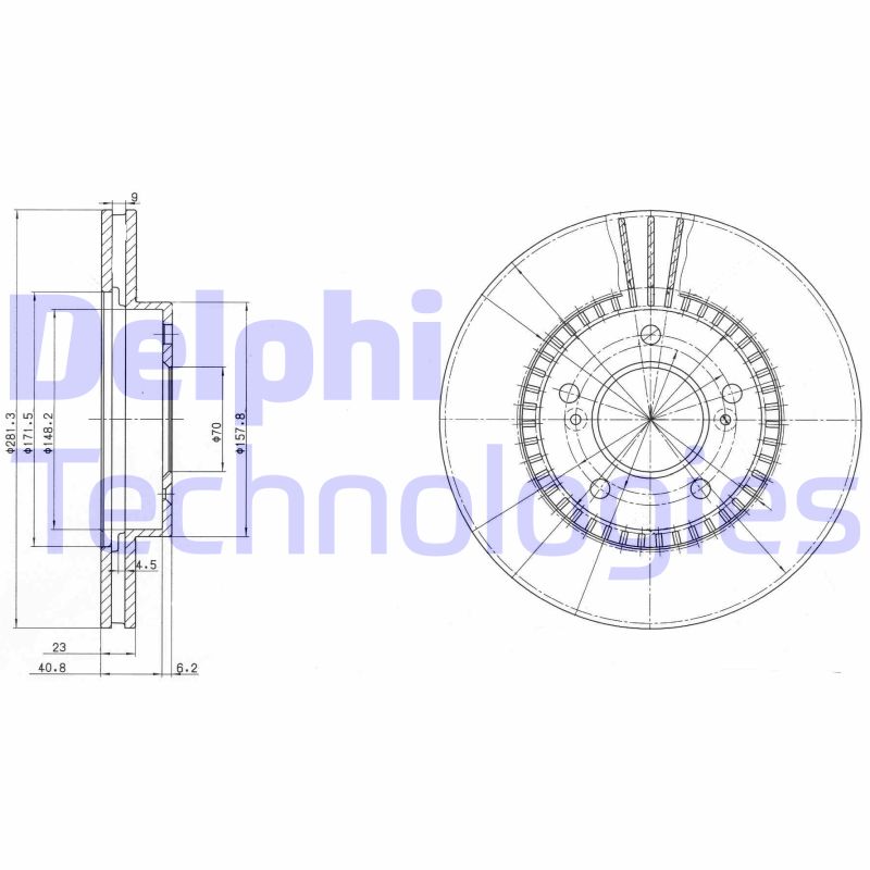 Disc frana BG3061 DELPHI