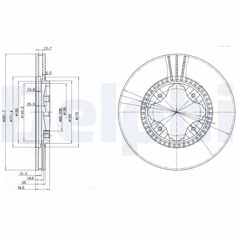 Disc frana BG3063 DELPHI