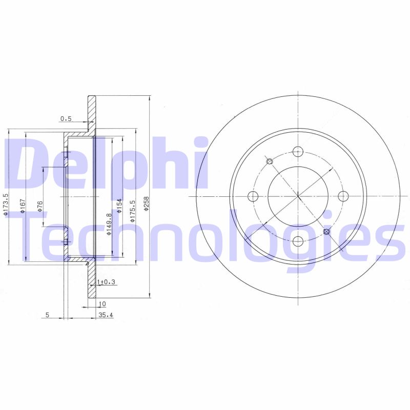 Disc frana BG3070 DELPHI