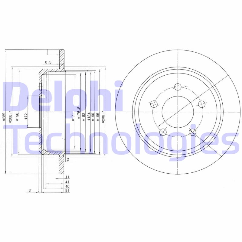 Disc frana BG3073 DELPHI