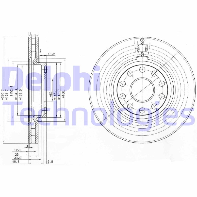 Disc frana BG3078 DELPHI