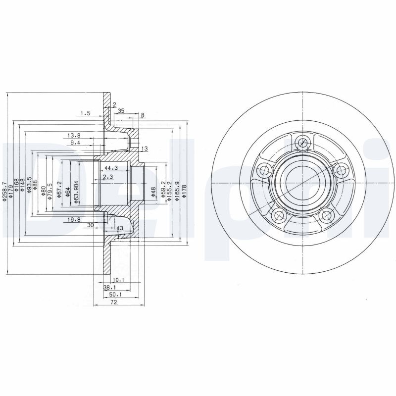 Disc frana BG3086 DELPHI
