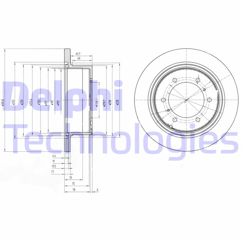 Disc frana BG3105 DELPHI