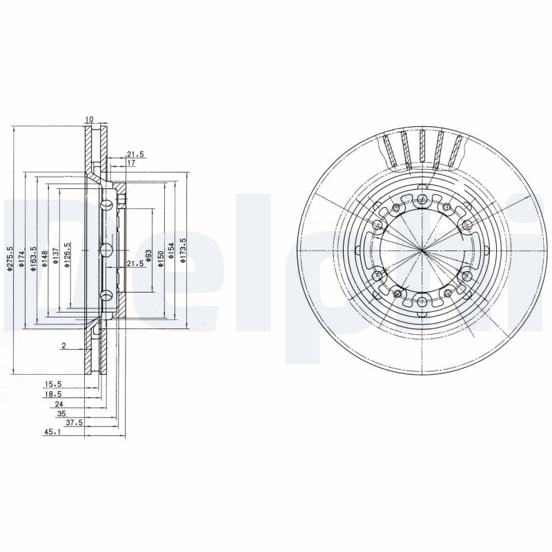 Disc frana BG3115 DELPHI
