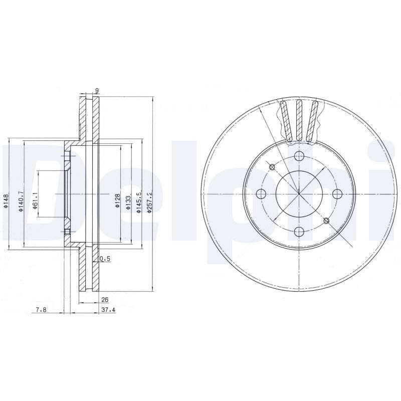 Disc frana BG3124 DELPHI
