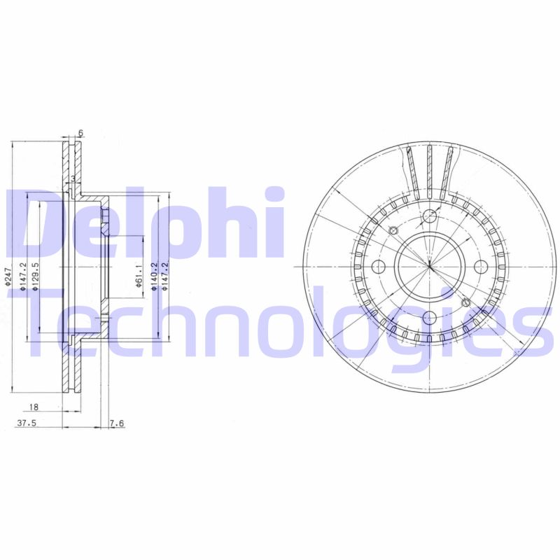 Disc frana BG3134 DELPHI