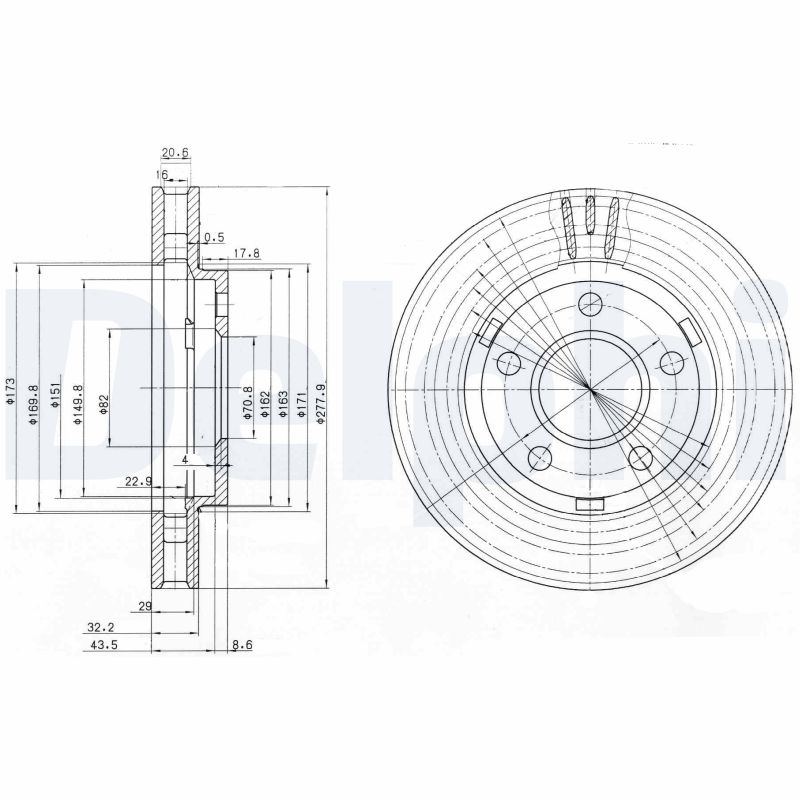 Disc frana BG3144 DELPHI