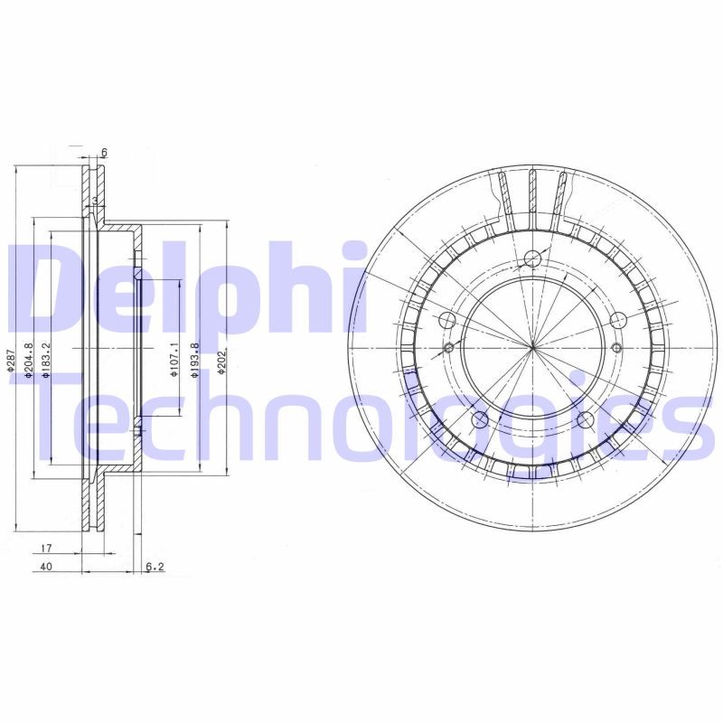 Disc frana BG3158 DELPHI